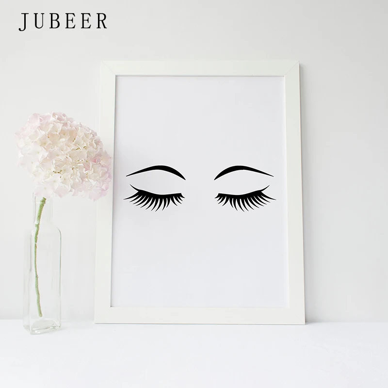 Макияж стены искусства ресницы плакаты и принты губная помада модная
