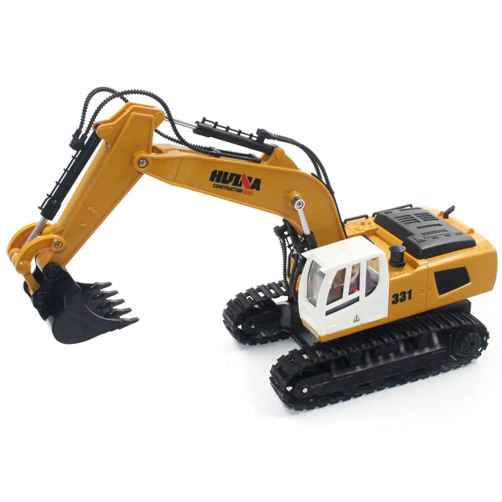 HUINA TOYS 1331 1/16 9CH RC экскаватор грузовик инженерный строительный автомобиль с дистанционным управлением с поворотом на 350 светильник