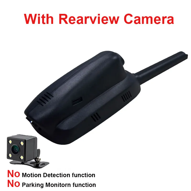 With Rear Lens Kampacar двойной объектив Wifi Автомобильный видеорегистратор Dash камера s для peugeot 5008 3008 dvr рекордер с двумя камерами - Название цвета: With Rear Lens