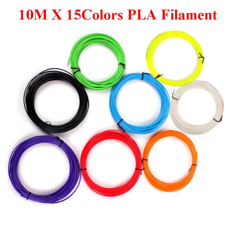10M 15colors Centechia 3D печать pen1.75 мм ABS Смарт 3D Ручка для рисования+ Бесплатный адаптер накаливания креативный подарок для детей дизайн живопись горячая распродажа - Цвет: 10M 15colors