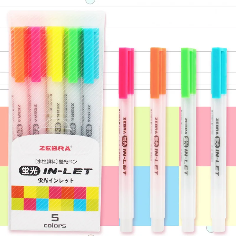 

5 Color Set New Japan ZRBEA Highlighter WKS9 Marker Pen Office & School Supplies