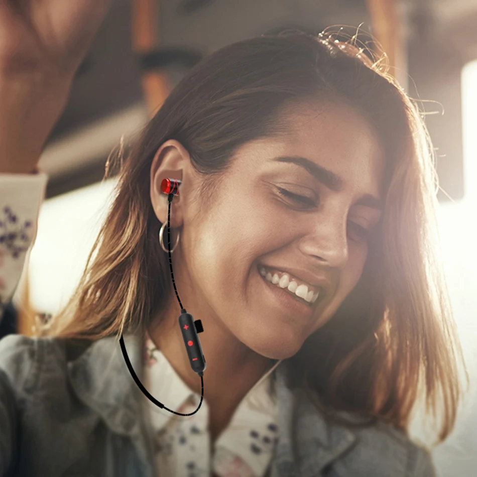 HOMEBARL K308 Magnet Bluetooth Headset Wireless Headphone Music Sport Stereo Earphone Mic Support 16GB 8GB Micro SD TF Card Slot