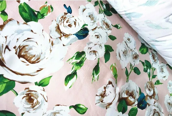 Хлопчатобумажная ткань LEO & LIN с зеленым принтом камелии 50 см|patchwork cotton fabric|cotton