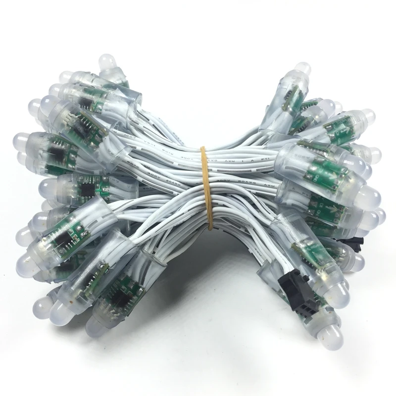 1000 шт. 12 мм WS2811 2811 IC полный Цвет сменный ЖК-экран света DC 5 V вход IP68 Водонепроницаемая светодиодная лента RGB Цвет цифровая светодиодная точечная лампа