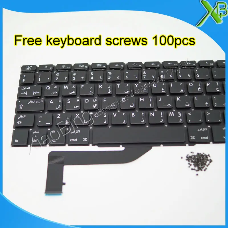 5 шт. Совершенно новая арабский клавиатура + 100 винты клавиатуры для MacBook Pro Retina 15 4