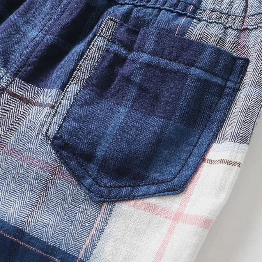 Летние шорты для мальчиков клетчатые хлопковые трусики одежда детей маленьких