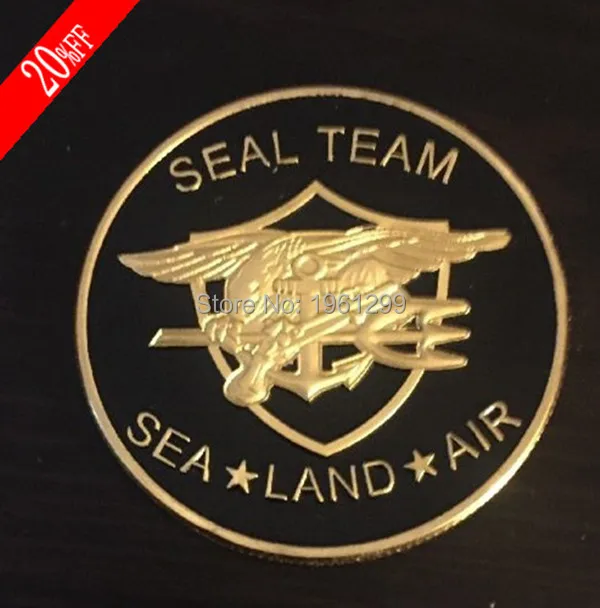 Позолоченные монеты 24 К США флот команда котиков памятные оптовая продажа