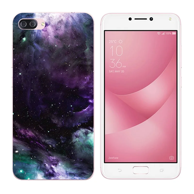 Silicone Cases For Asus Zenfone 4 Max ZC520KL 5.2&quot DIY Soft TPU Back Cover Billow Printing |