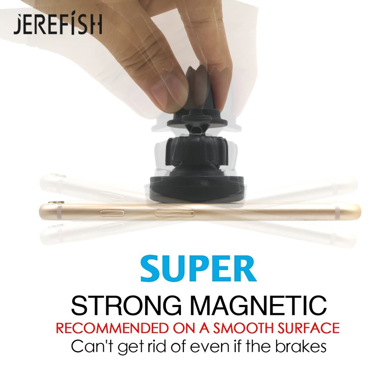Магнитный автомобильный держатель для телефона JEREFISH iPhone Samsung 360 универсальный