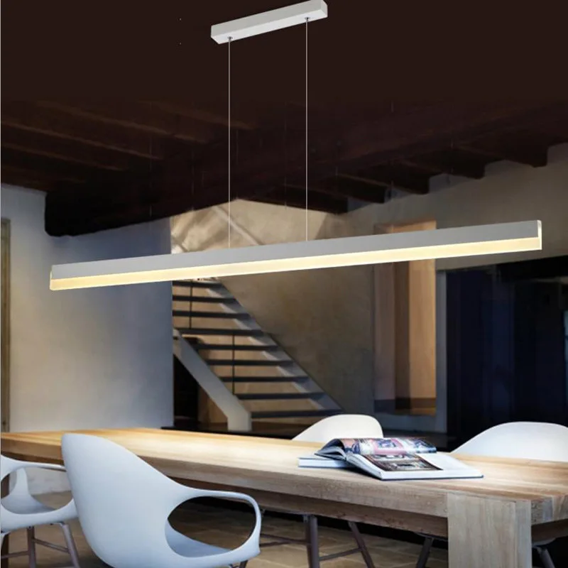 LukLoy длинный современный светодиодный подвесной светильник обеденный стол