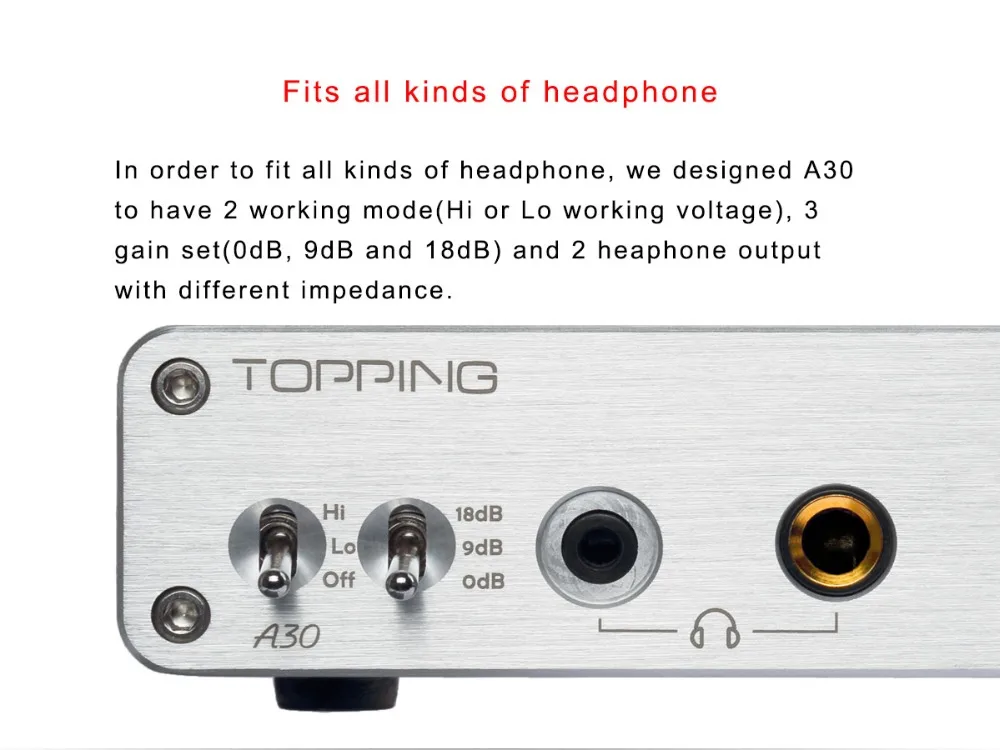 Topping A30 Hifi TPA6120A2 высококачественный усилитель Настольный усилитель для наушников 110 В до 240 В