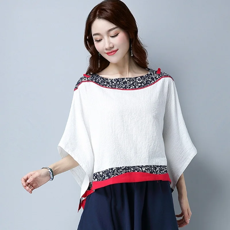 Одежда в восточном стиле Женская китайская накидка 2019 модная летняя вышивка
