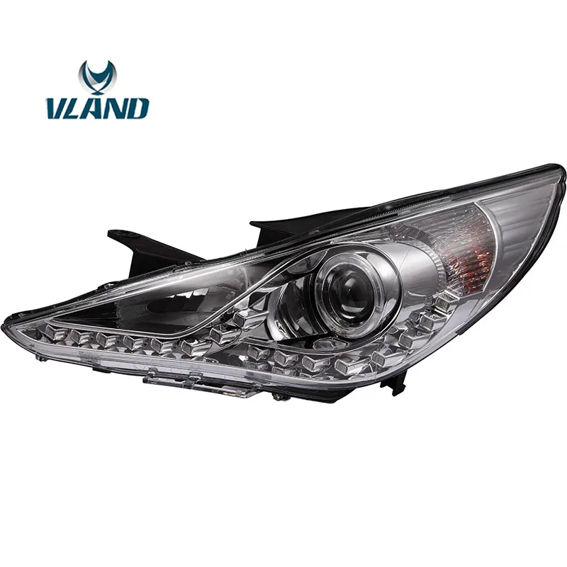 Vland Factory автомобильные аксессуары головная лампа для hyundai Sonata 2011- светодиодный головной светильник с ангельскими глазами