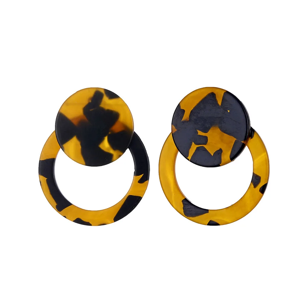 ZL0000242-6 IPARAM, модные корейские Золотые женские серьги, круглые овальные серьги в форме сердца, геометрические ювелирные серьги - Окраска металла: ZL0000242-6