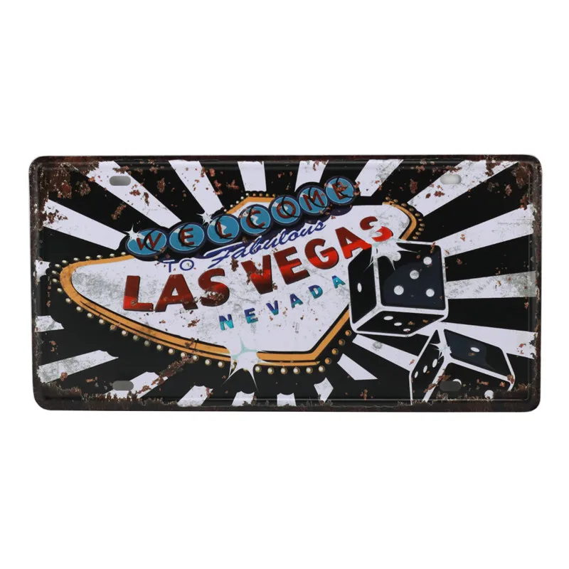 N US Arizona Las Vegas Oregon автомобильный металлический декоративный номерной знак винтажный домашний декор жестяная вывеска Бар Паб гараж настенный плакат табличка C19 - Цвет: N
