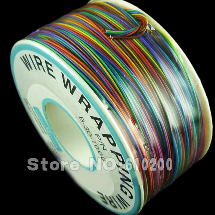 

5/PSC Eight Kinds Color Wire Wrapping Wrap AWG30 Ok Line Electrical Wire Line FOR Laptop Motherboard PCB Connect Welding