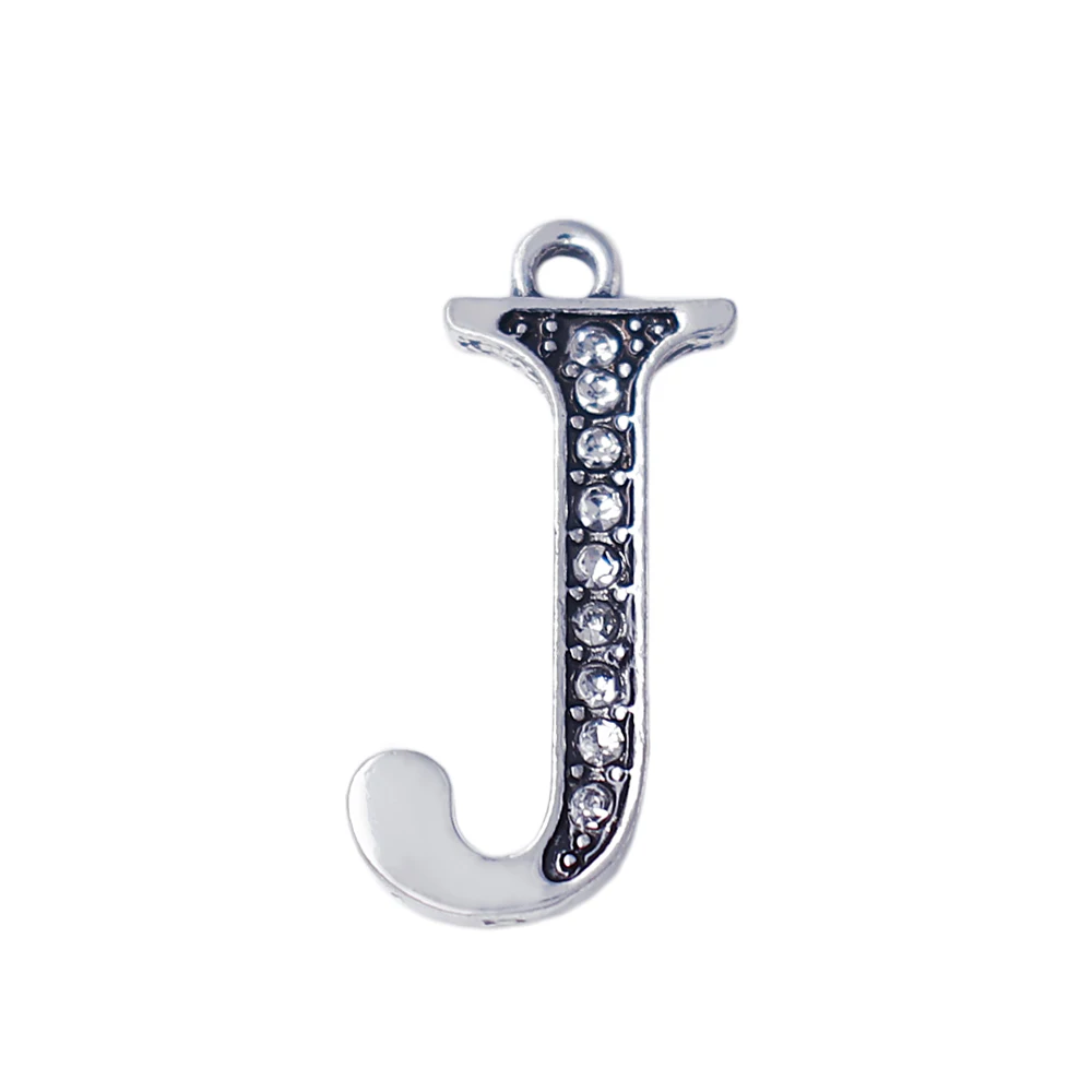 Factory Custom Design A-Z 26 Letters Jewelry Alloy Clear Rhinestone Alphabet J Charms And Pendants For Diy | Украшения и