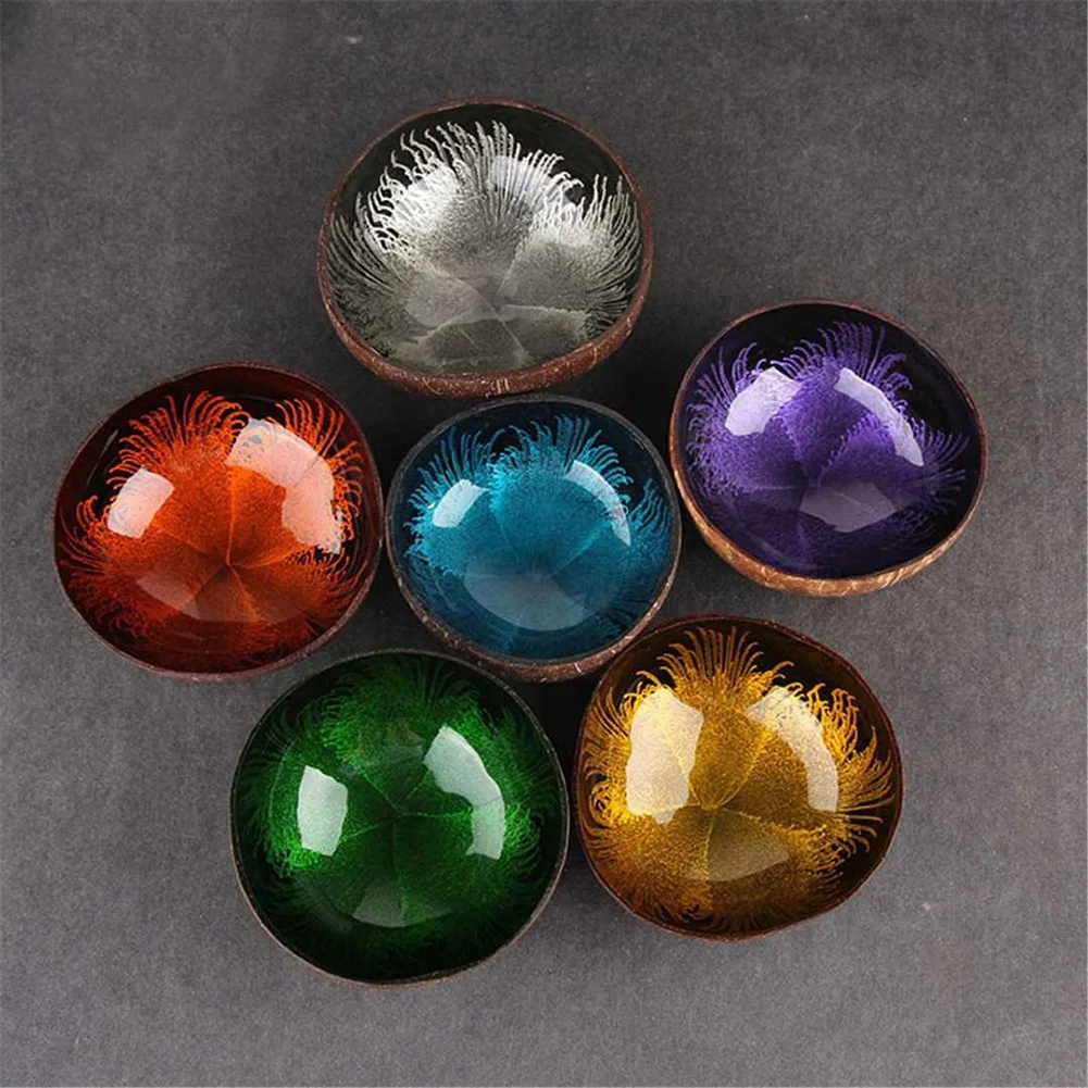 1 шт. винтажная натуральная миска из скорлупы кокоса Кепка для хранения конфет