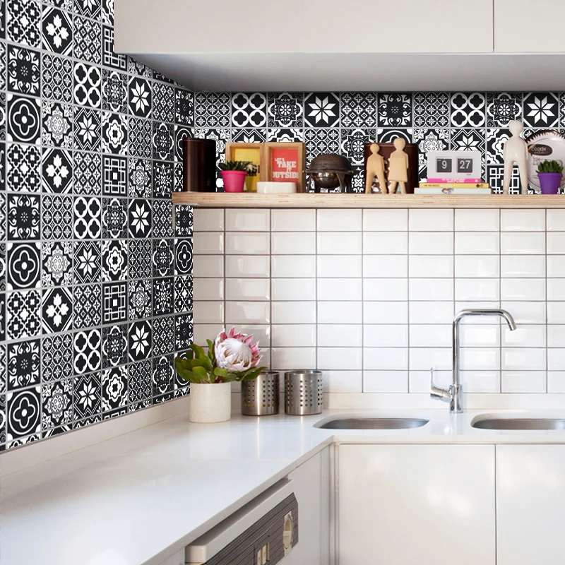 Наклейки на стену для кухни с высокой температурой, анти-масляная паста, обои для кухни, самоклеющиеся фольга, водонепроницаемые наклейки на стену для ванной комнаты