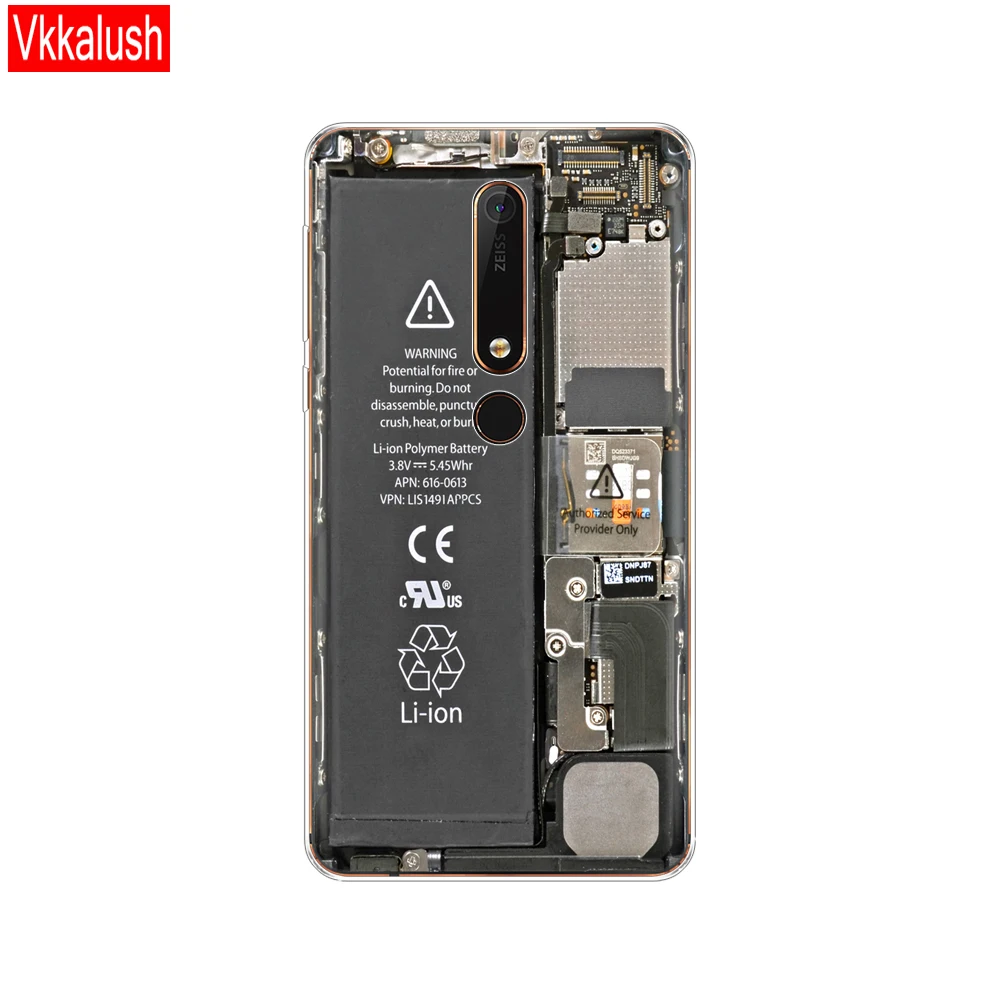 80051 Силиконовый чехол-накладка для Nokia 6, 6,1, 7 Plus, 8, 9, Nokia 6, 2018X5X6, чехол из мягкого ТПУ для задней панели телефона, защитный чехол-бампер - Цвет: 80051