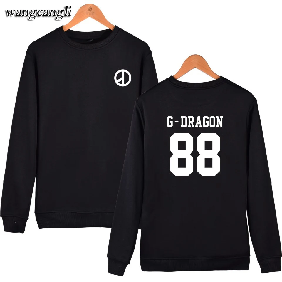 Bigbang Hip Hop Casual Hoodie Sweatshirt Men/Women Streetwear Pullover Sweatshirts Hoodies Men Korean Kpop Tracksuit Plus Size | Мужская