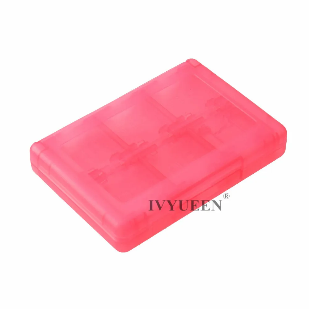 Красный IVYUEEN 28 в 1 игровая Карта памяти Micro SD чехол держатель для kingd NDS NDSi LL 2DS 3DS XL New 3DS LL XL хранение картриджей коробка - Цвет: Красный