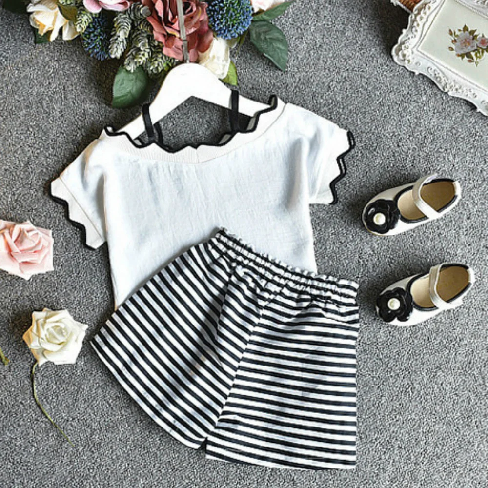 Новинка 2019 летний комплект для девочек с блестящей сумкой повседневные шорты в