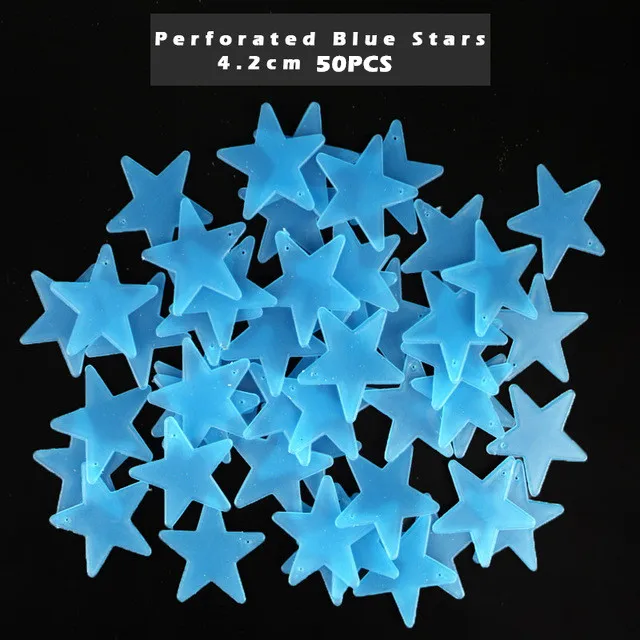 Big Star Blue Флуоресцентная светящаяся детская спальня комнаты для хранения Звезда Детская светится в темноте игрушки наклейка клейкая наклейка - Цвет: Big Star Blue