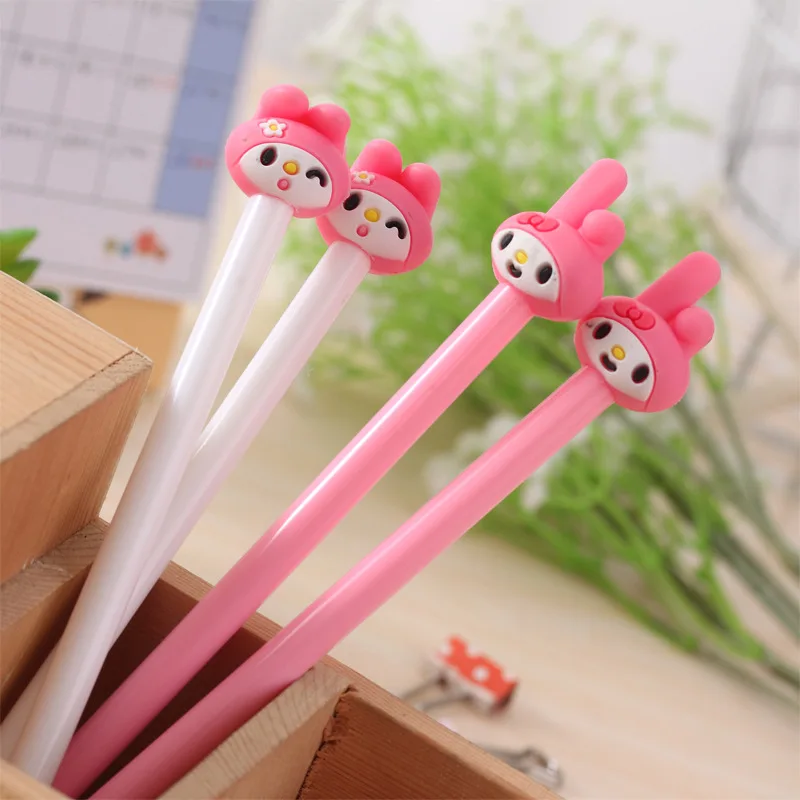 1Pcs Kawaii Lovely Pink Girl Melody Smile Blink 0.38mm Plastic Silicone Gel Pen Office School Gift Stationery E0112 | Канцтовары для
