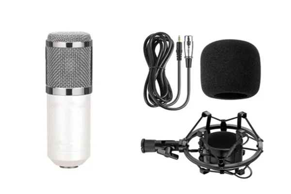 BM800 микрофон Запись звука BM 800 микрофон KTV караоке для радио Braodcasting пение с ударным креплением запись - Цвет: white