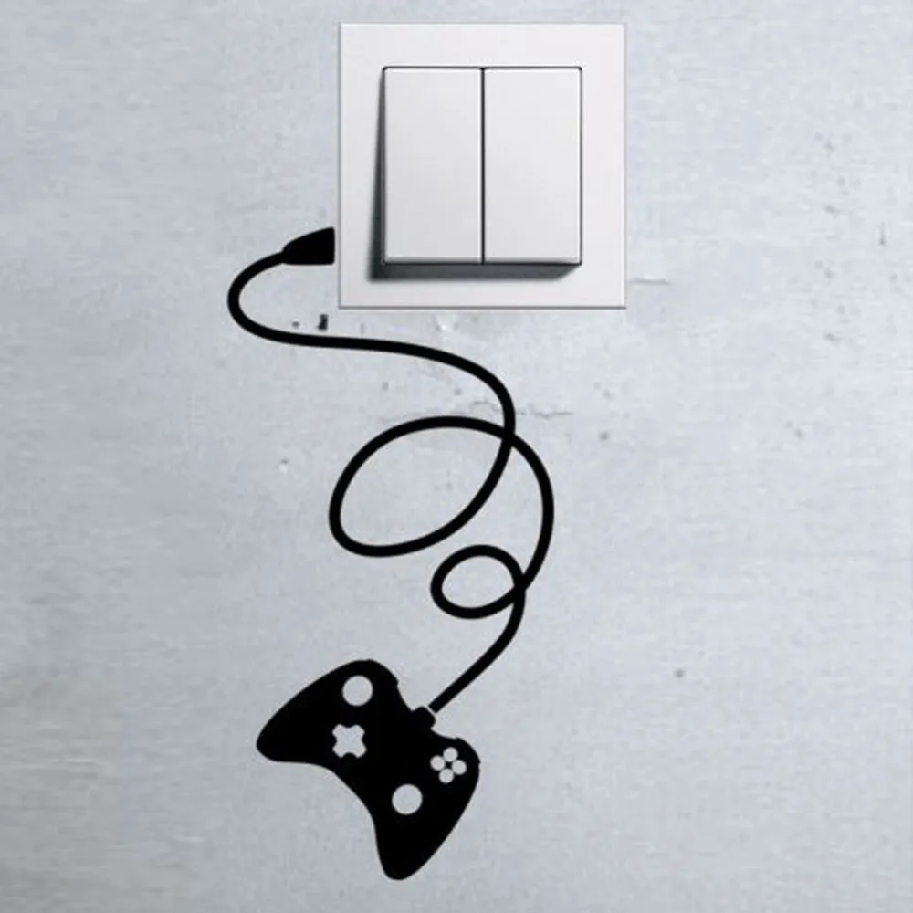 Съемная креативная Настенная Наклейка в виде контроллера для домашнего