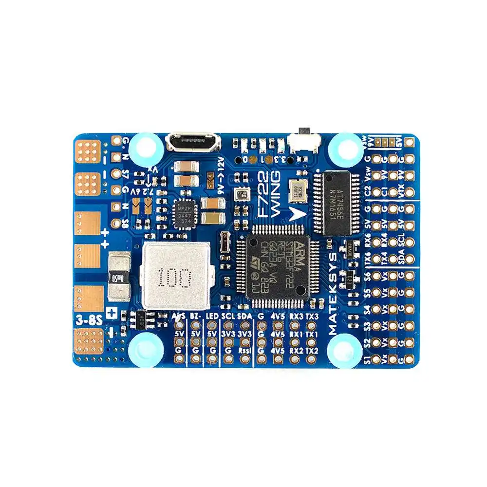 Контроллер полета Matek Systems Mateksys F722 WING 3 ~ 6S Встроенный OSD для FPV RC Fixed Wing|Детали и