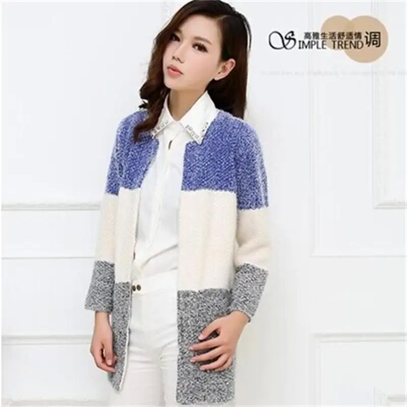 Хит продаж женские свитера Осень зима 2016 Повседневный Кардиган модные вязаные