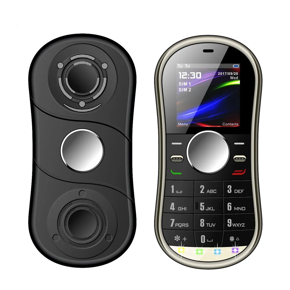 SERVO S08 Спиннер для мобильного телефона 1," две sim-карты Bluetooth FM тревога стресс Спиннеры для пальцев мобильные телефоны Русская клавиатура - Цвет: English button Black