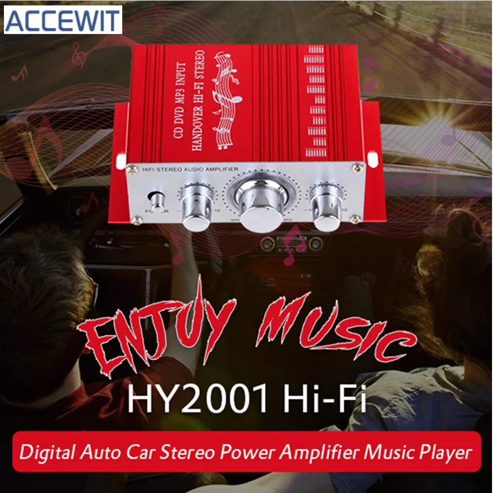 Accewit HY 2001 Hi Fi Мини Усилители звука для мотоцикла авто дома Мощность усилитель