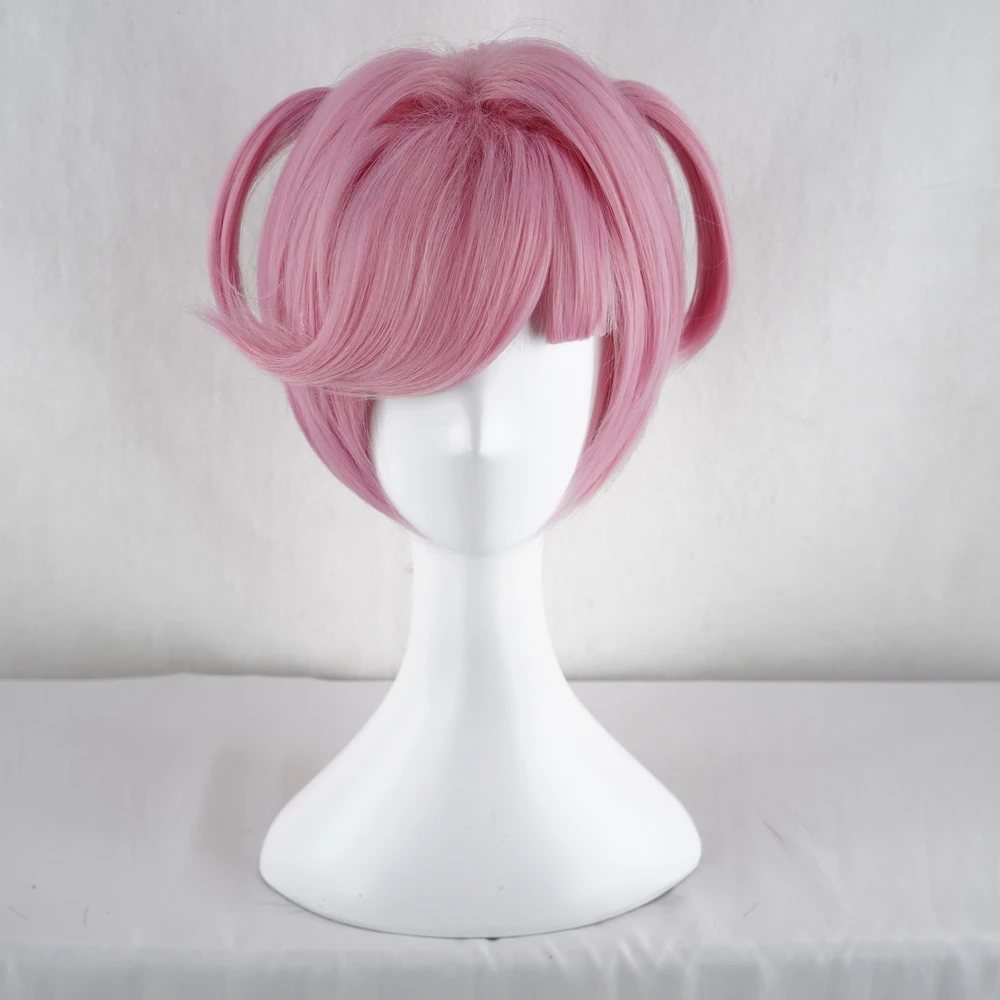 Парик для косплея по мотивам аниме DDLC Doki Literature Club Natsuki розовый термостойкий