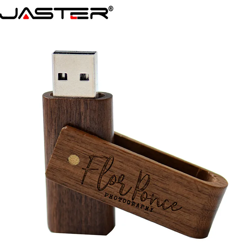 JASTER деревянная вращающаяся Флешка флеш накопитель 4 ГБ 8 16 32 64 usb 2 0 карта памяти