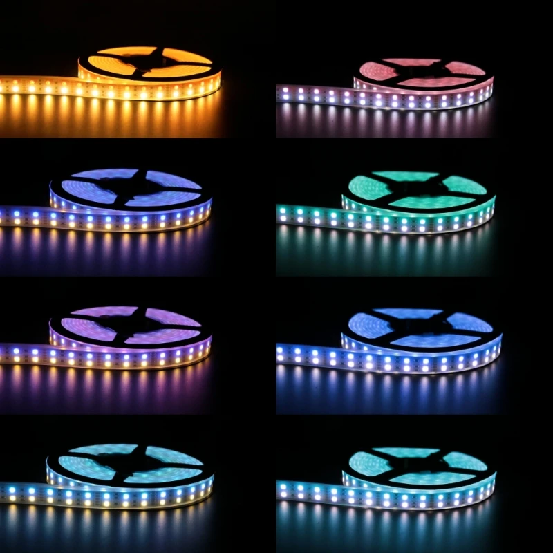 5 м 12 В постоянного тока 120 светодиодов/м Водонепроницаемая SMD 5050 RGB теплая белая