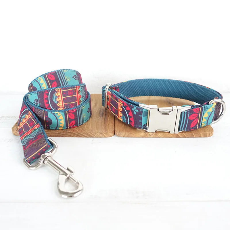 Уникальный поводок для собак ручной работы с принтом майя товары питомцев