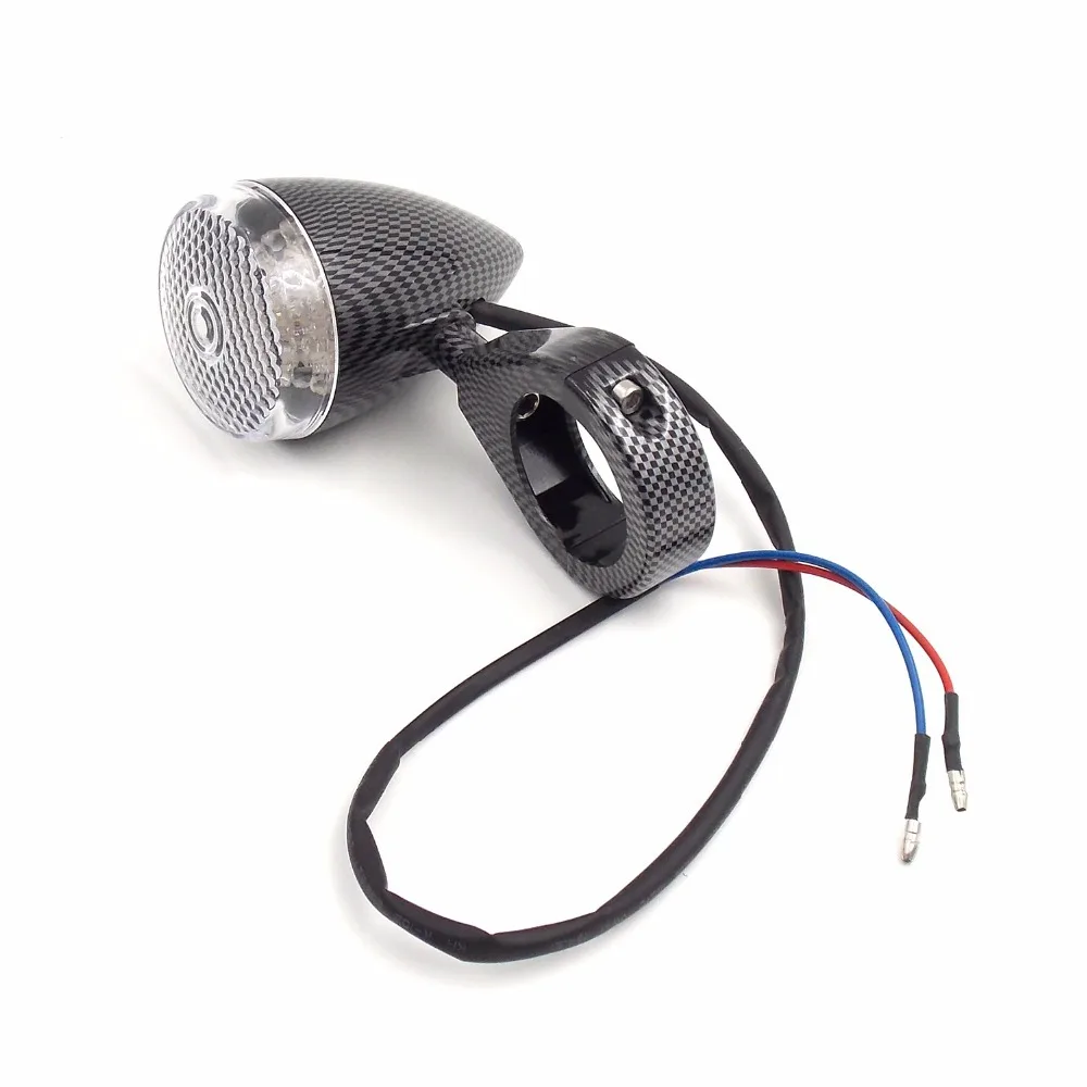 4 шт. углеродное волокно Стайлинг мотоцикла светодиодный сигнал поворота стоп 12 В