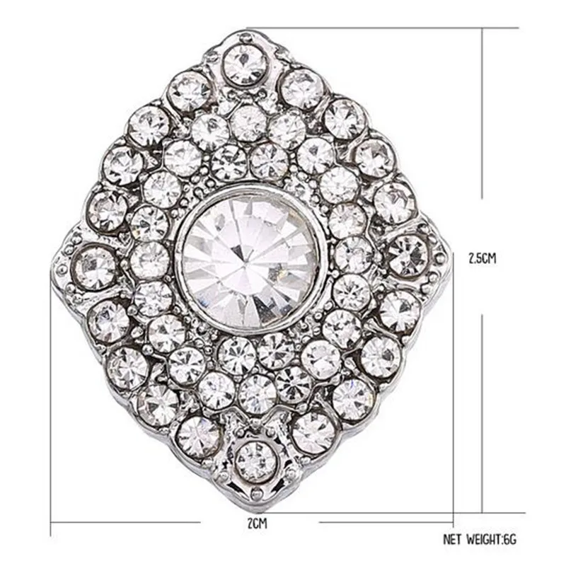 Full Rhinestone Snap Button Charm Fit 18mm DIY Fashion Bracelet&ampNecklace Jewelry 10pcs/lot | Украшения и аксессуары