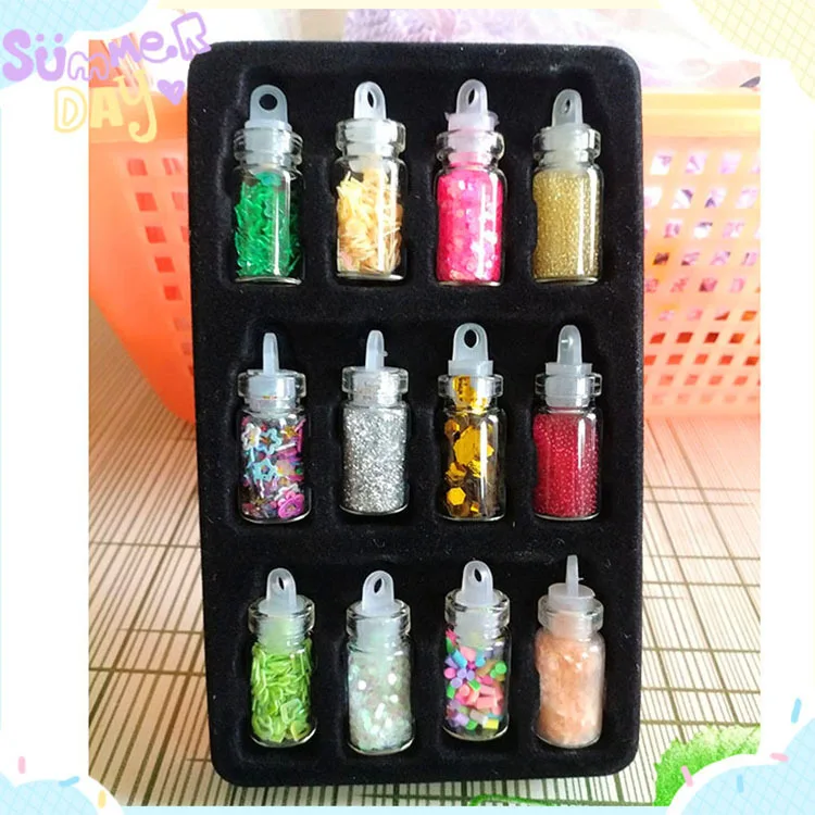 12bottles each set 1 компл./лот(12 бутылок) блеск порошок блестки с блестками в форме сердца в форме звезды DIY Блестки для нейл Арта(искусство украшения ногтей) Наконечник Стразы маникюрная наклейка для ногтей - Цвет: 12bottles each set