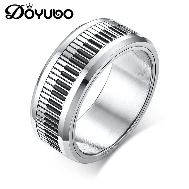 DOYUBO Новое поступление мужские кольца из нержавеющей стали 316L с эмалью узором