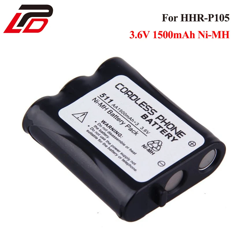 Аккумуляторная батарея 3 6 В 1500 мА · ч Ni-MH для телефона HHR-P105 P511 TG2239 KX-TG2247 KX-TG2257 TG2267 |