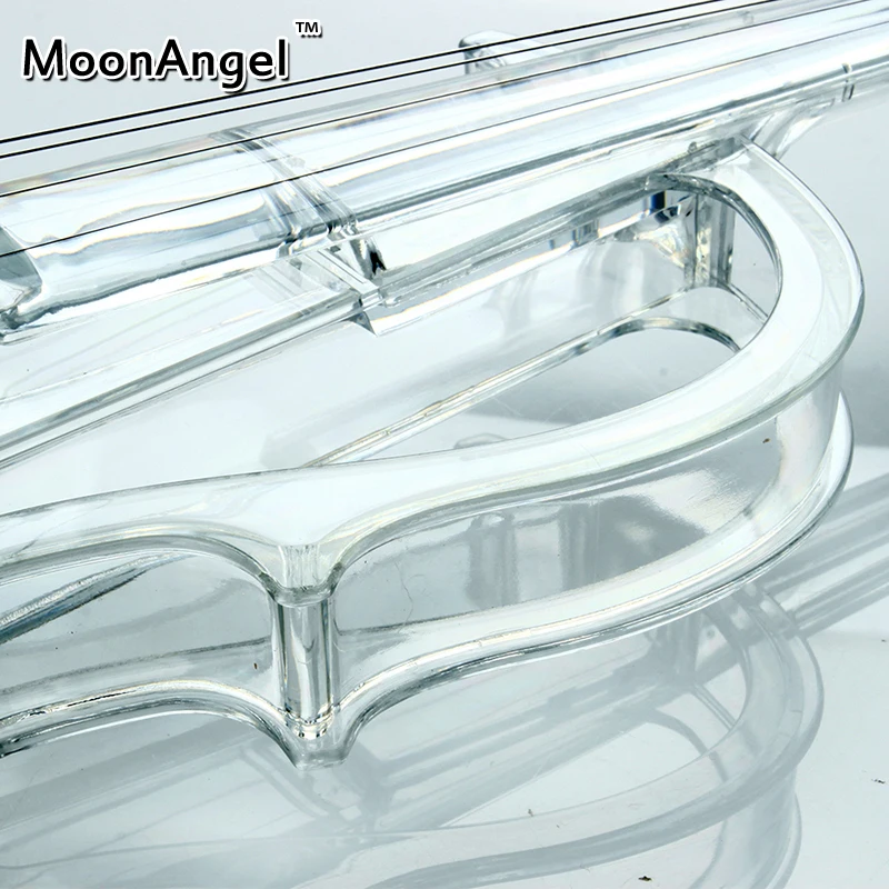 Прозрачная скрипка 4/4 со светодиодной подсветкой жесткий корпус для скрипки