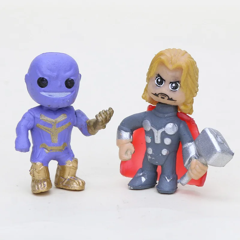 3,5 см 12 шт Q версия Мстители эндгейм Набор фигурок Marvel игрушки танос Железный человек Тор Халк Капитан Америка Человек-паук звезда Властелин модель