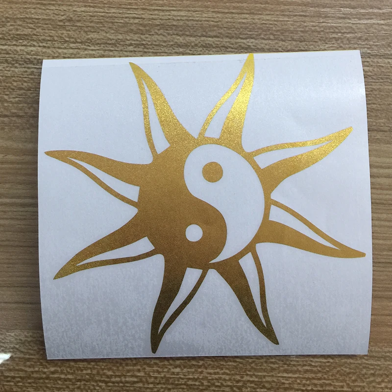 Автомобильные стильные виниловые графические наклейки Sun Yin Yang мир хиппи для