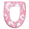 pink Мягкая и удобная фланелевая с принтом унитаз sSeat моющееся сиденье для унитаза крышка верхняя крышка коврик Украшение ванной комнаты - Цвет: pink