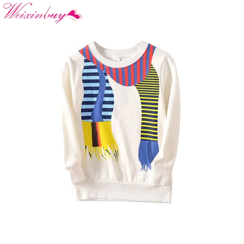 Осенние толстовки с длинными рукавами и принтом для малышей Модная детская