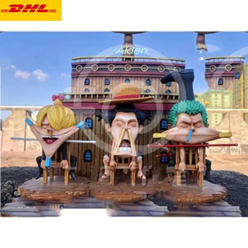 

7-дюймовая Статуэтка соломенная шляпа Пиратская бюст Обезьяна D. Luffy Roronoa Zoro Полный Портрет GK экшн-фигурка игрушка 19 см Z572